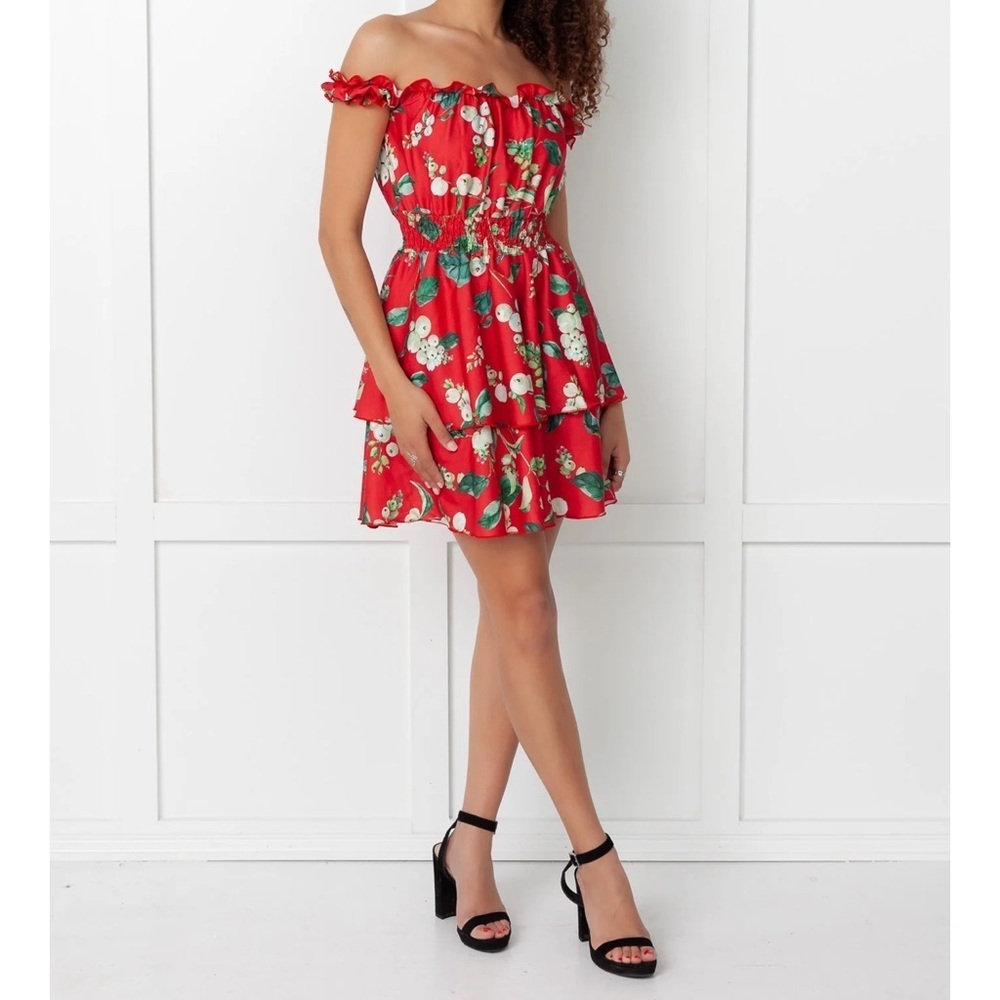 ByEgreis Off shoulder floral dress in size XL - Picture 3 of 5